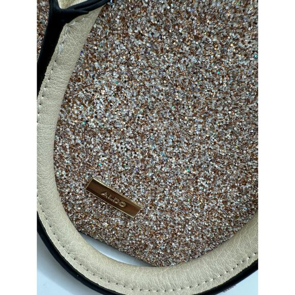 Aldo Sparkly Barland Dome Satchel Champagne - Picture 3 of 5